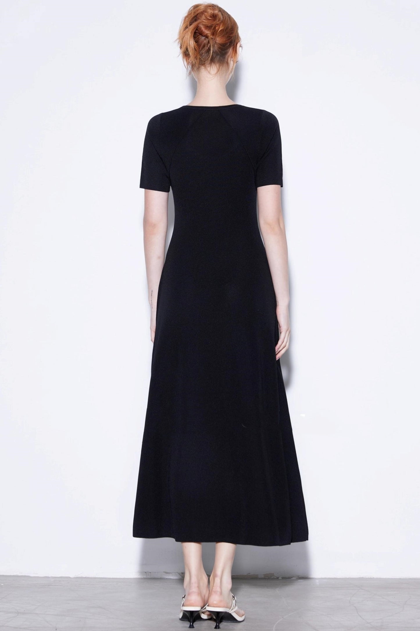 Silk U-neck Knit Dress