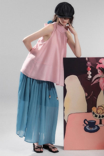 Sea Glass Tencel Ruffle Crop Dress Set-Up