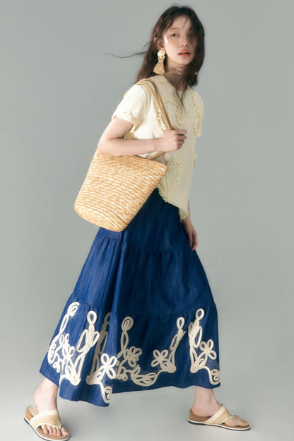 Wind Vines Flower Shell Pendant Vest Set-Up