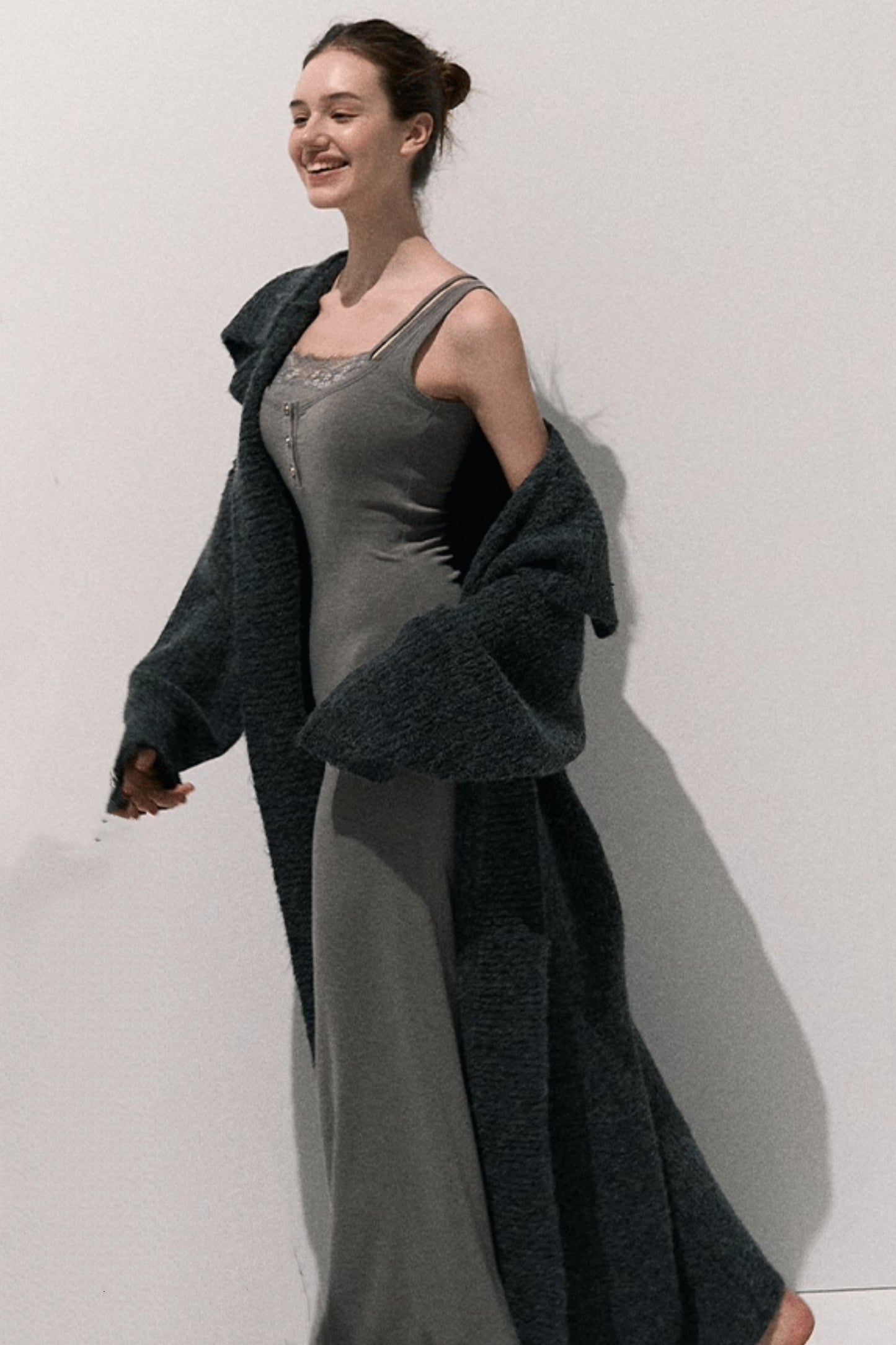 Basic Lace Knit Waist Dress