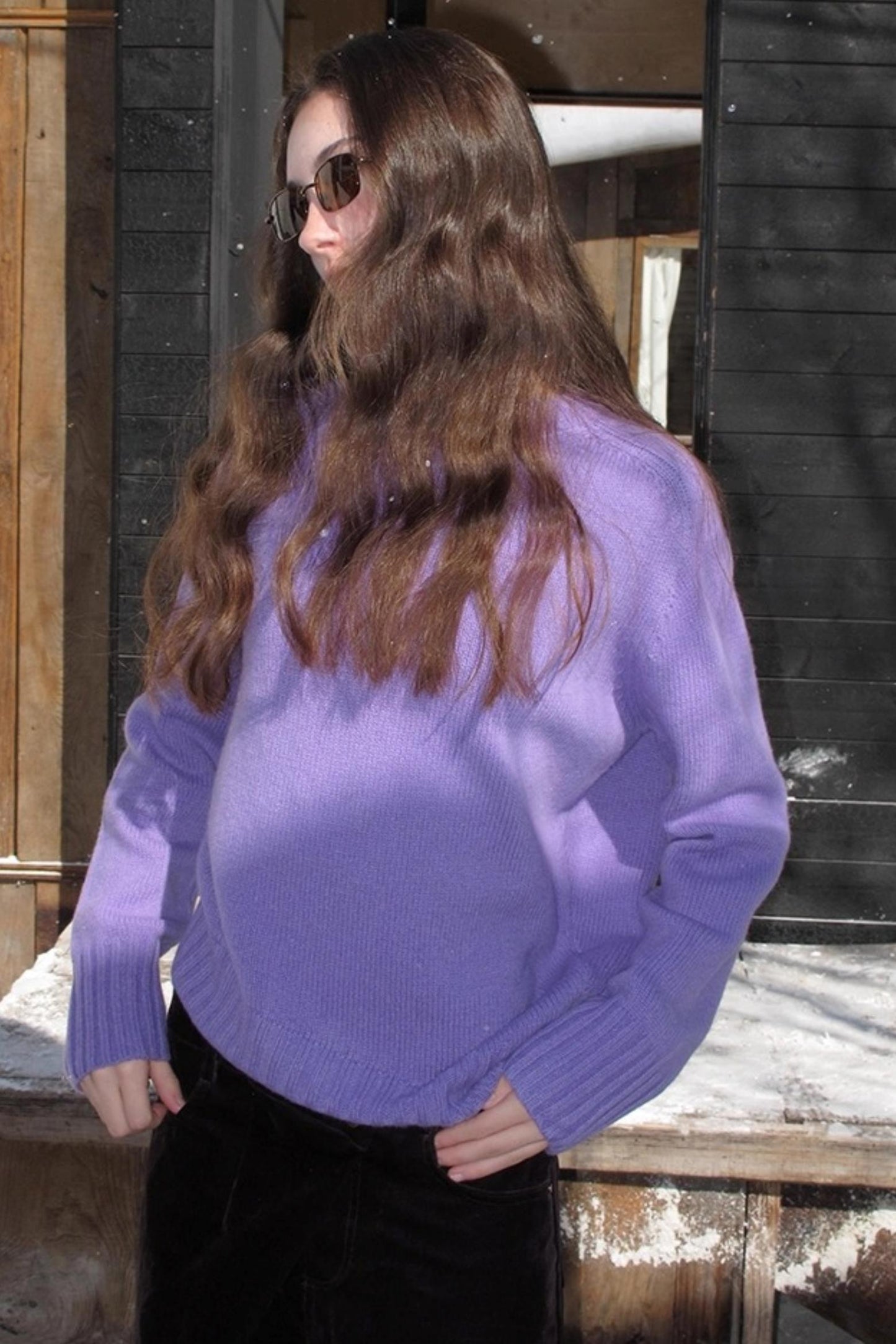 Mint Violet Wool Sweater