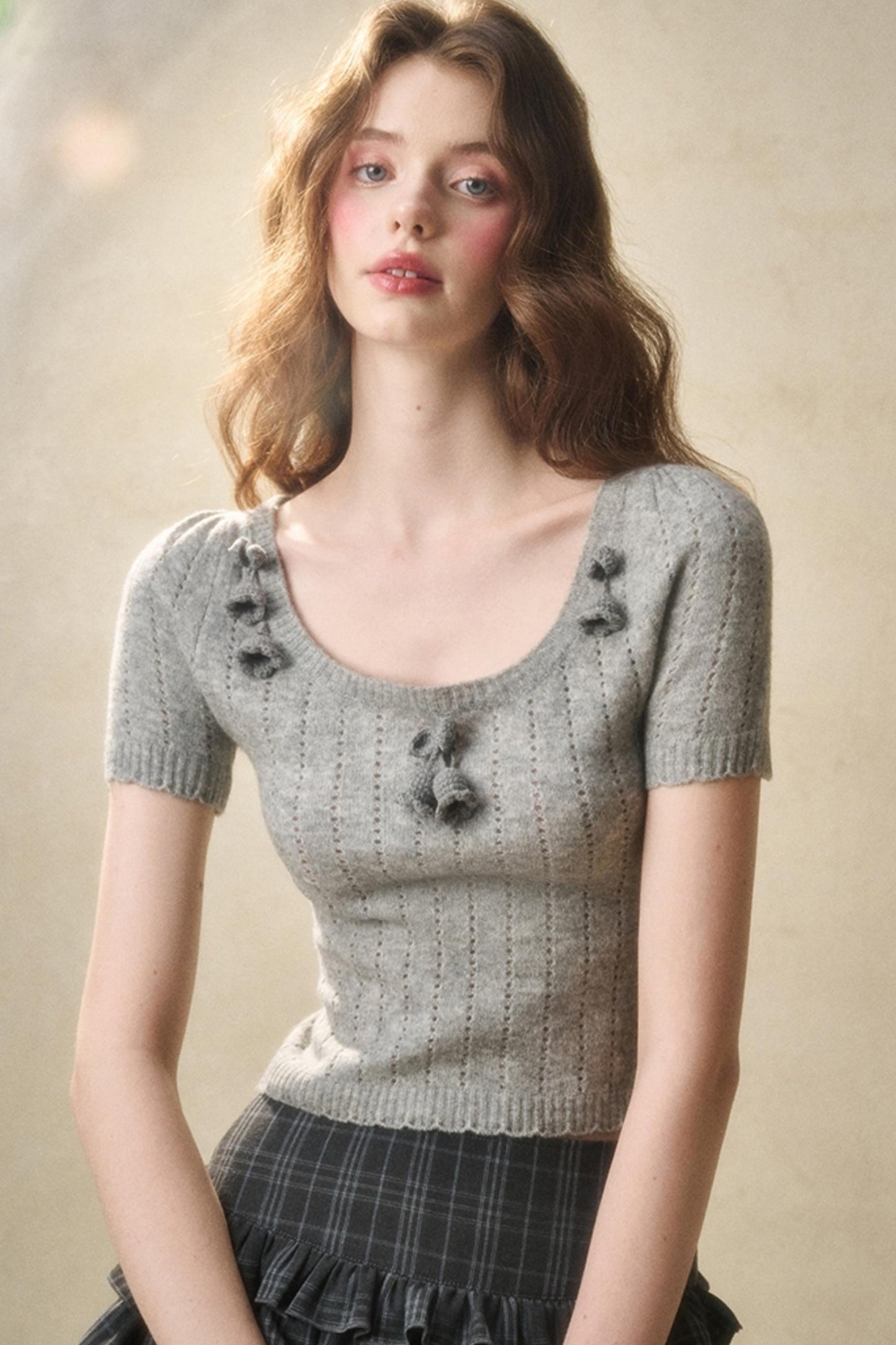 Handmade Floral Cropped Top