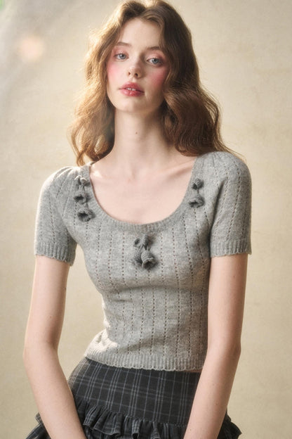 Handmade Floral Cropped Top