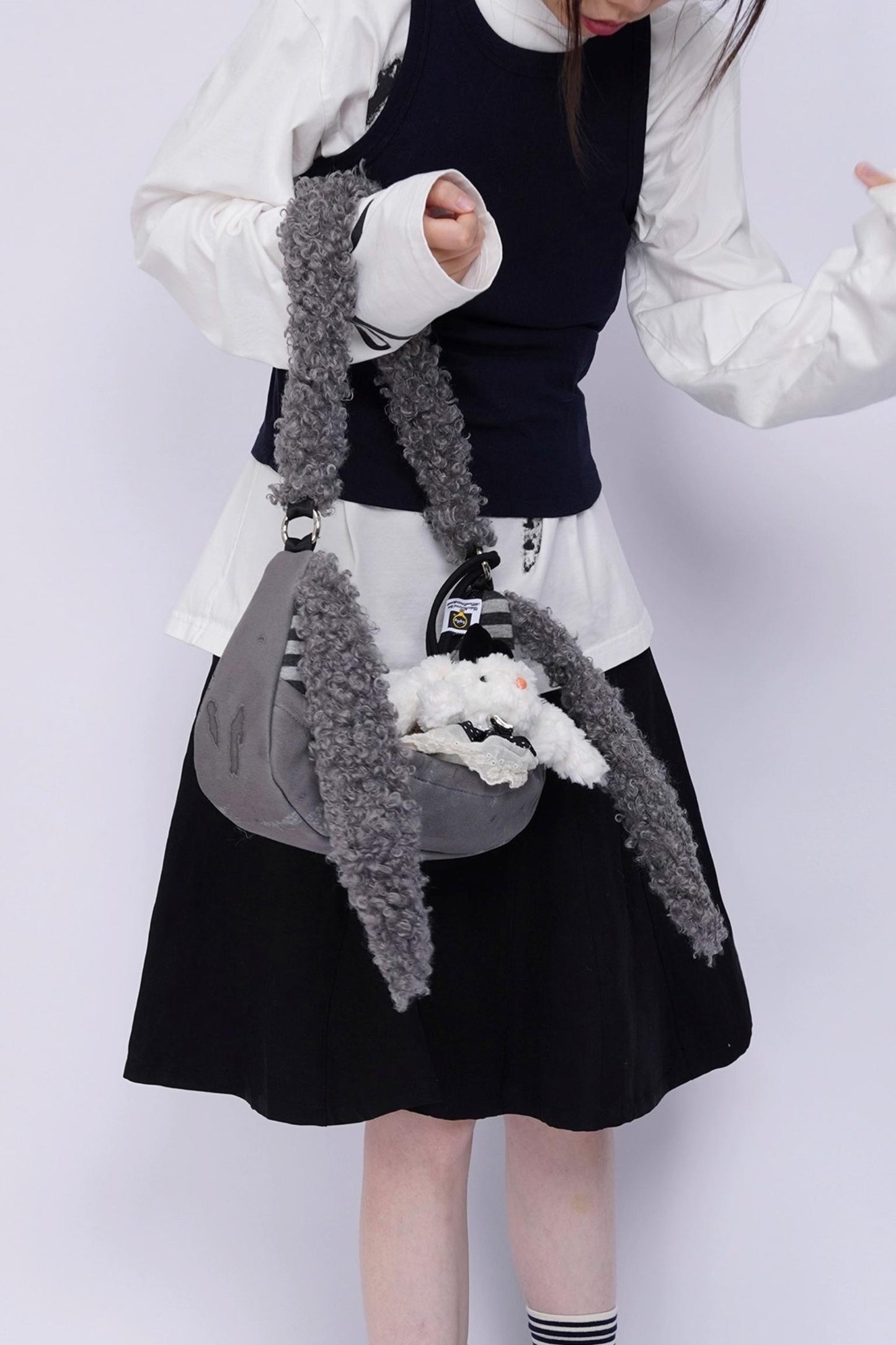 Rabbit Plush Crossbody Bag