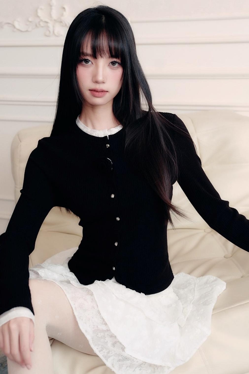 Flower Knit Cardigan