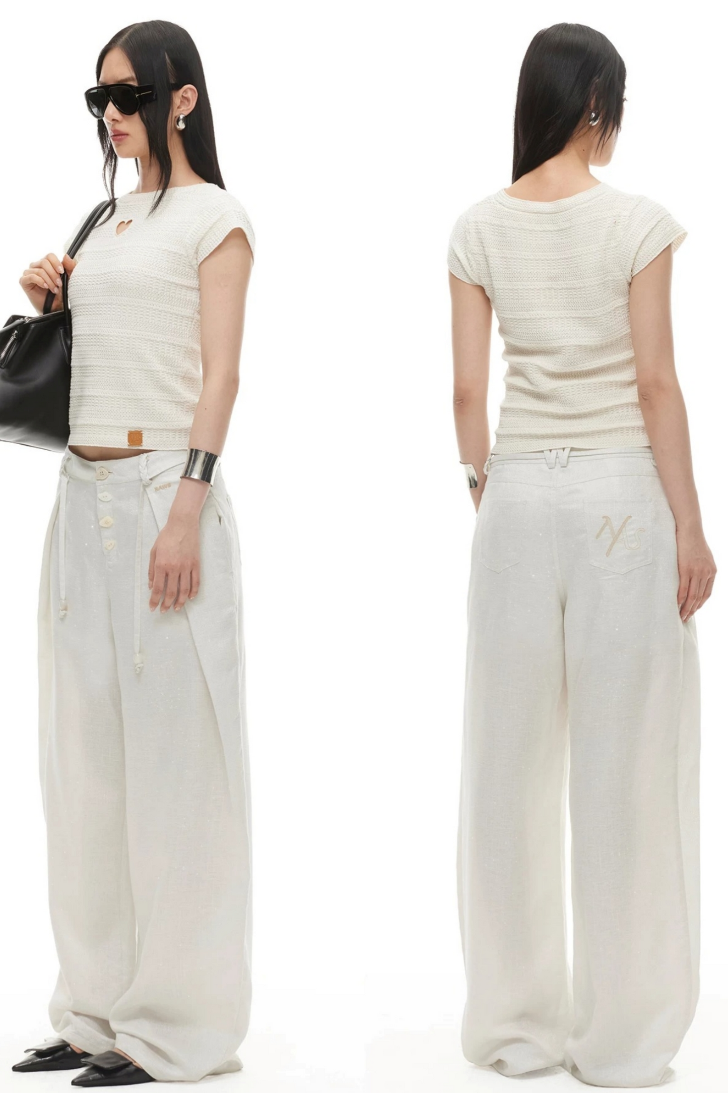 Heartbeat Linen Flutter Sleeve Top