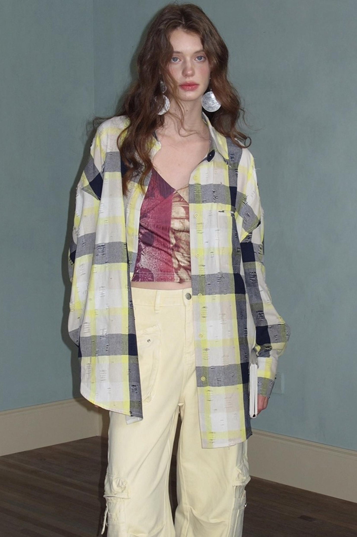 Neoclassical Ripped Check Shirt