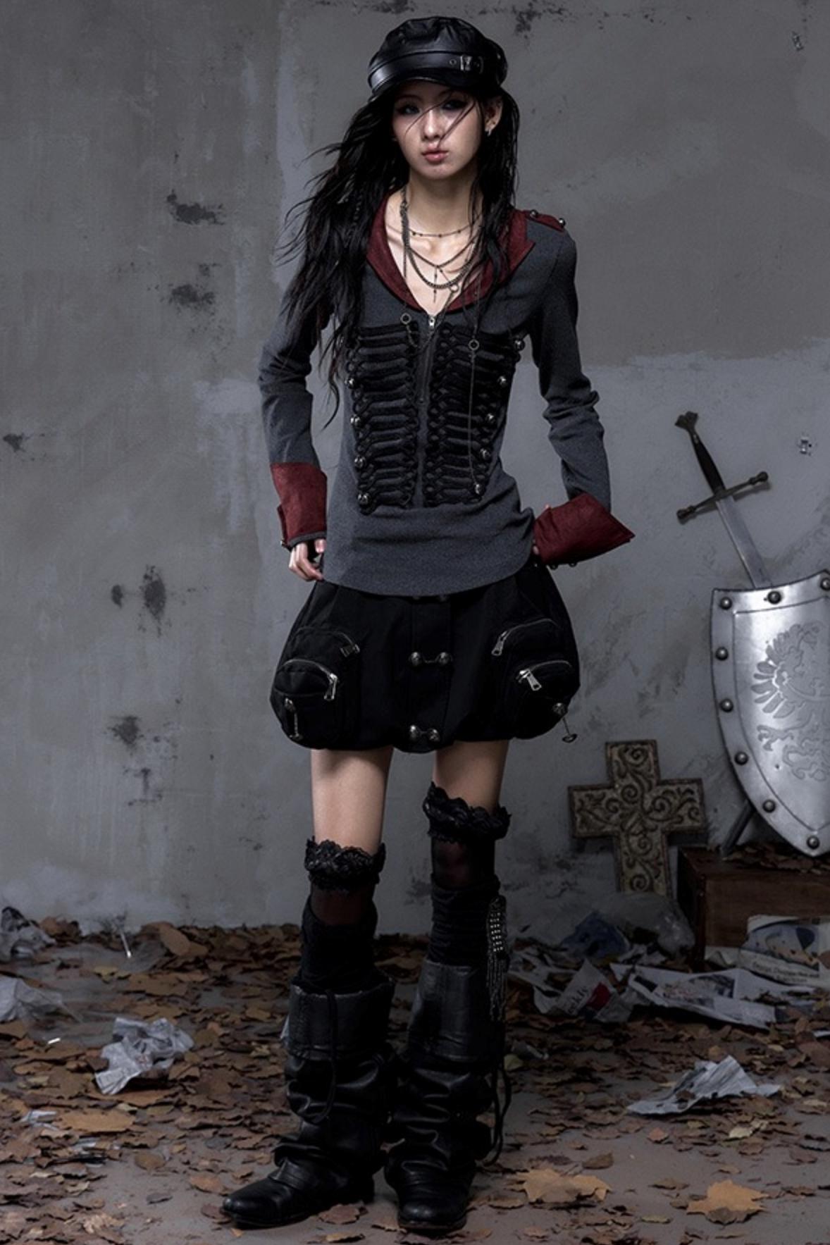 Court Street Leather Skirt