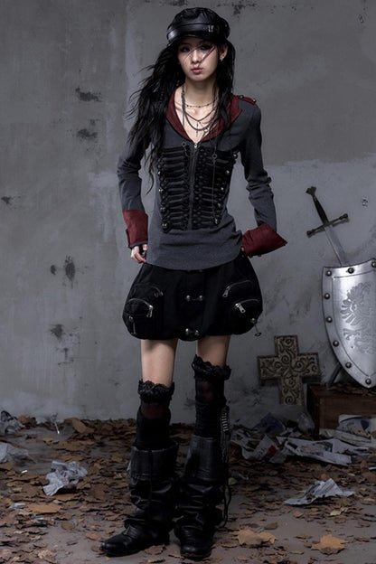 Court Street Leather Skirt