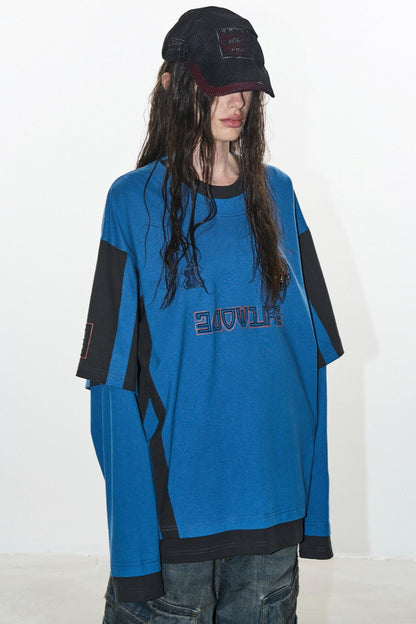 Layered Stripe Jersey T-Shirt