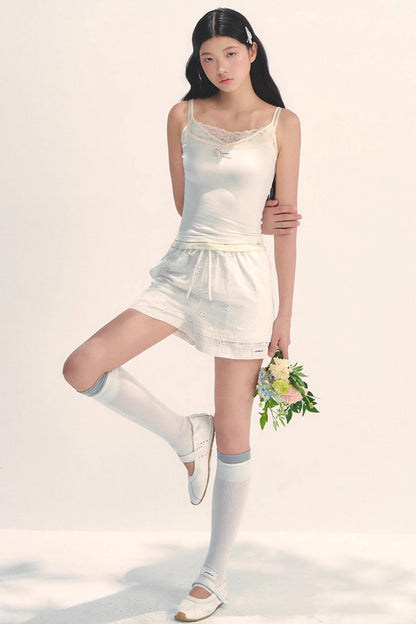 Cool Cotton Embroidery Shorts