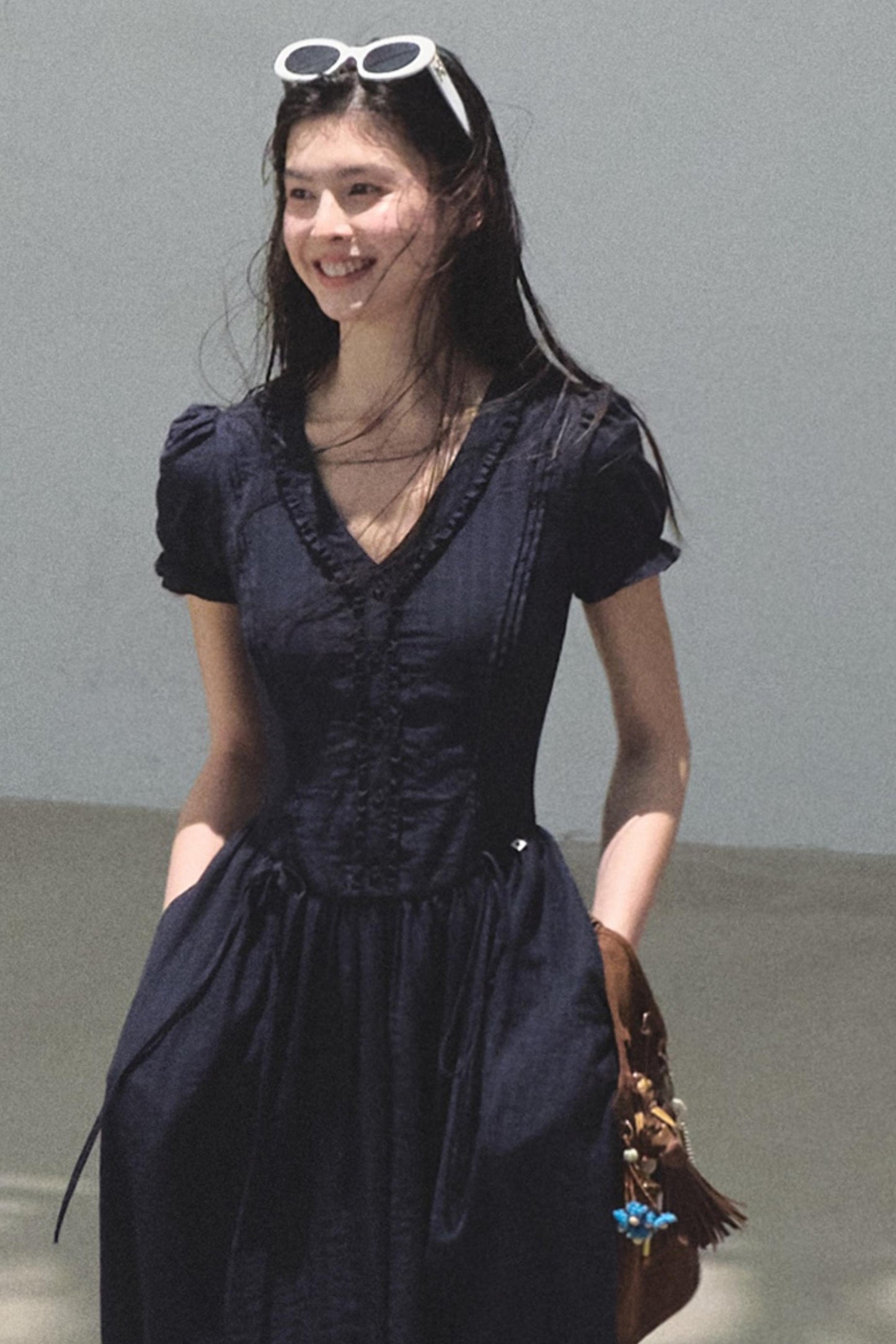 Blue Hour V-neck Dress