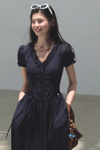 Blue Hour V-neck Dress