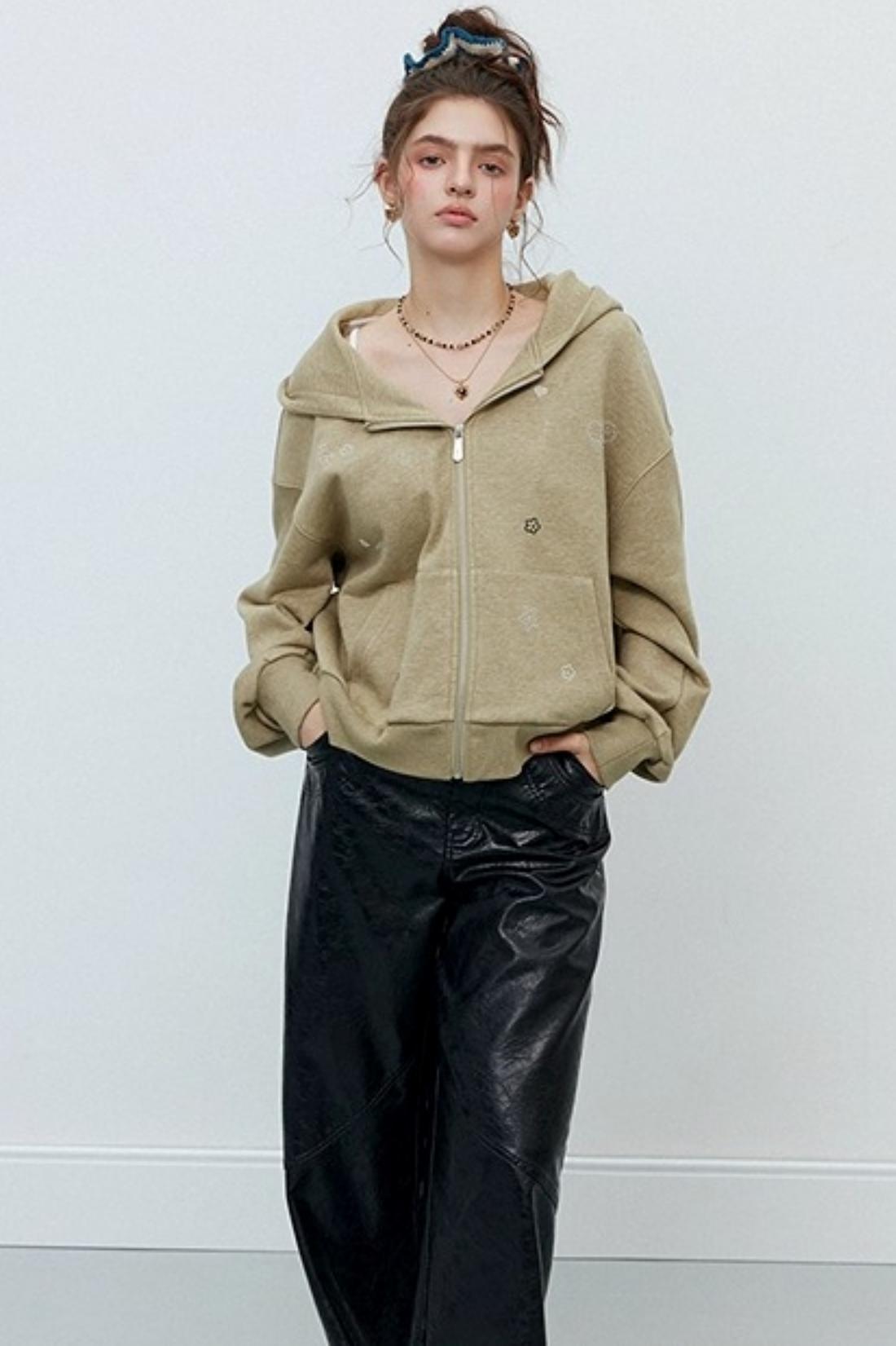 Slim Straight Leather Pants