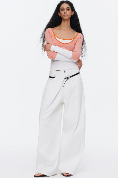 Asymmetrische Taillenjeans