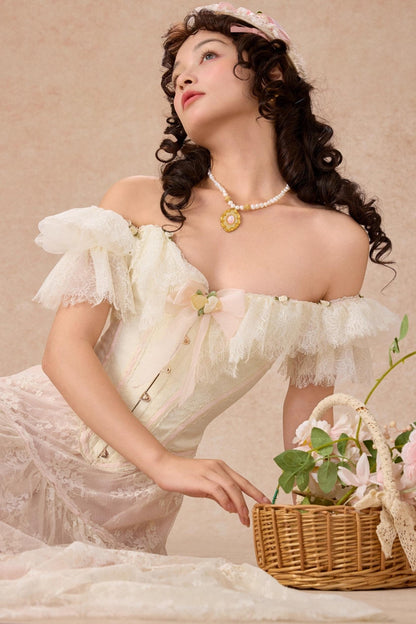 Morning Dew Lace Skirt Set-Up