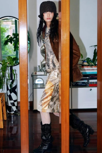 Autumn Niche Printed Sleeve Top