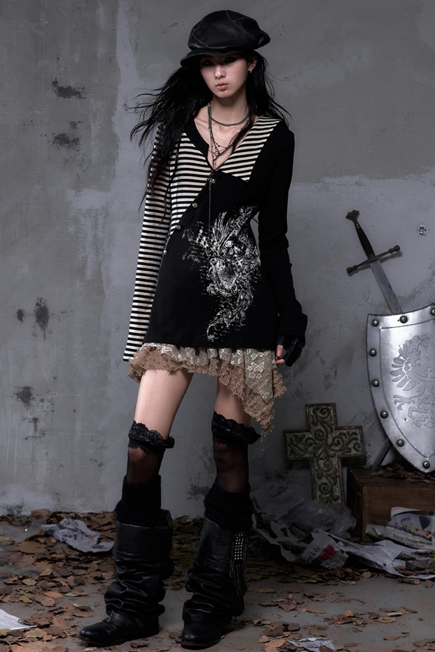 Vintage Striped Knitted Top