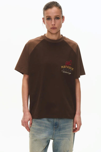 Retro Patchwork Raglan Tee