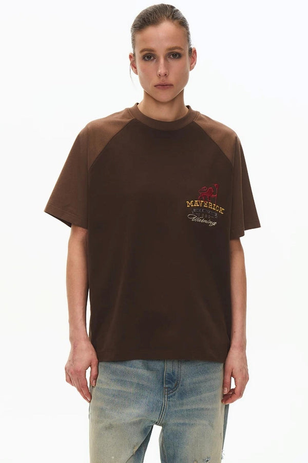 Retro Patchwork Raglan Tee