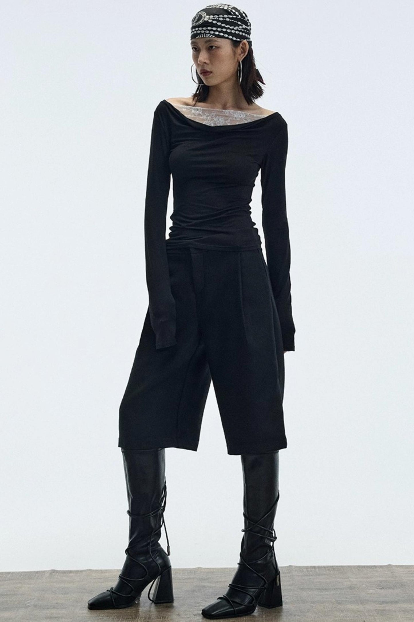 Patchwork Lace Swing Top