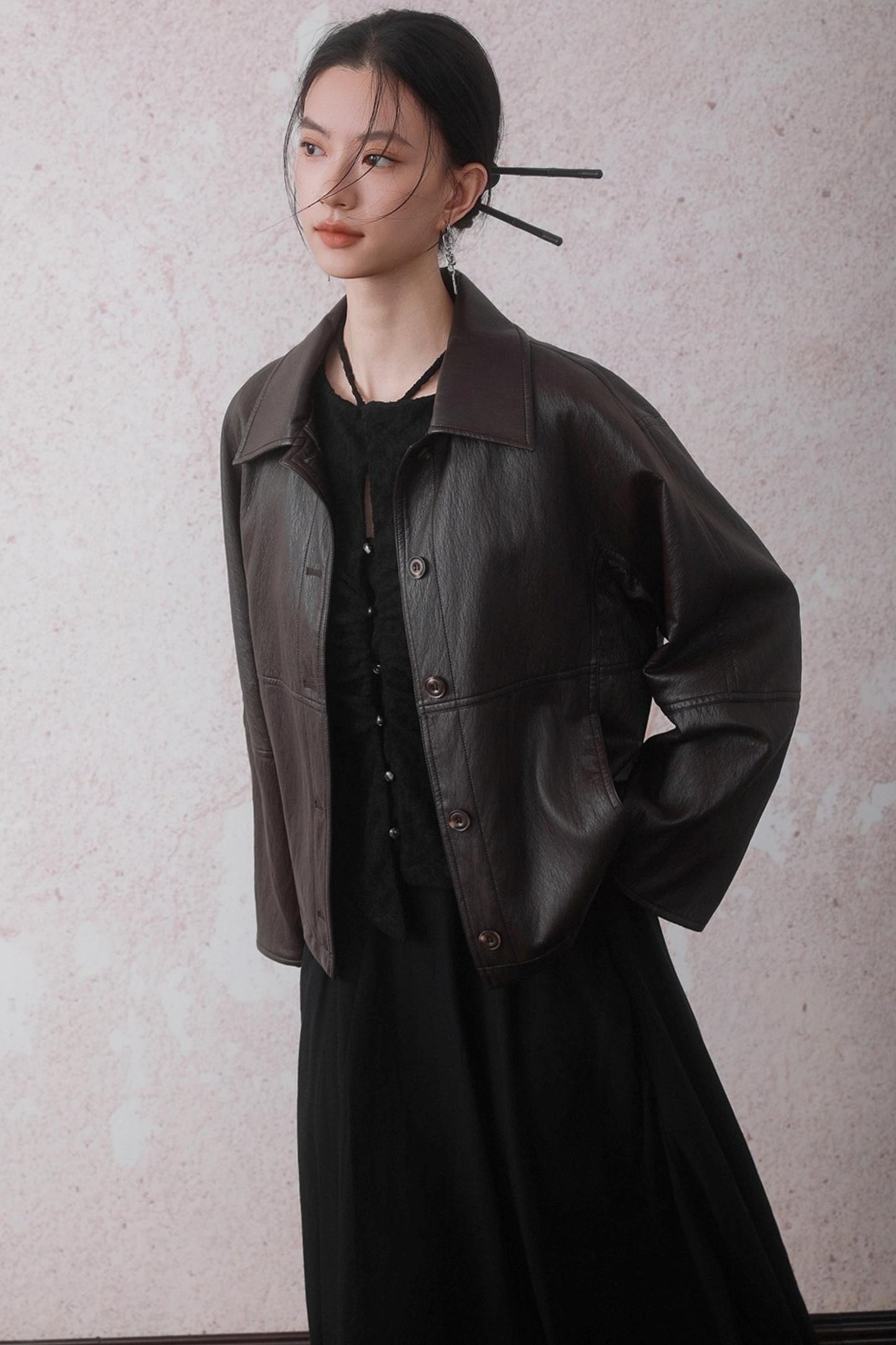 Caramel Coffee Leather Jacket