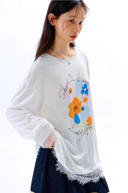 Square Streamer Printed Top