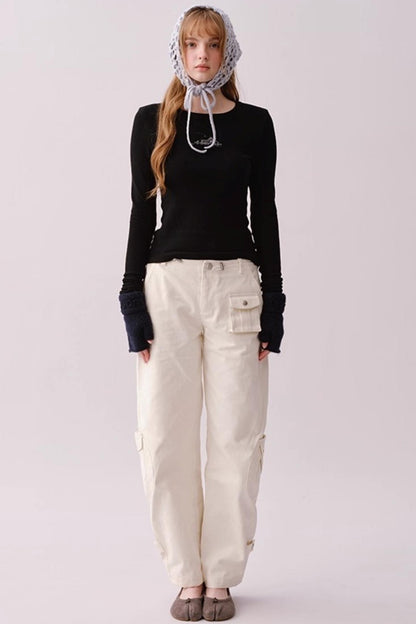 Rosa Retro Cotton Cargo Pants