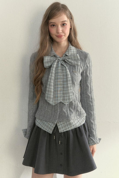 Retro Twist Knit Sweater