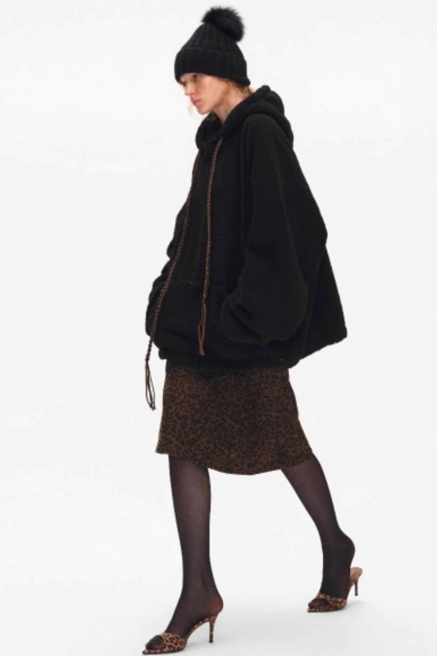 Leopard Print Fishtail Skirt