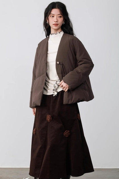 Fallen Leaves V-Neck Jacket