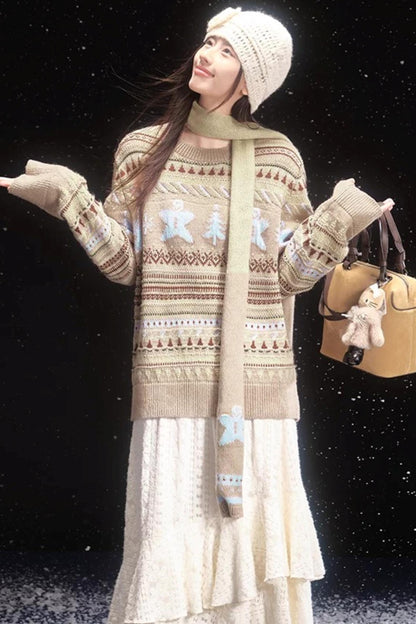 Gingerbread Fair Isle Sweater Set