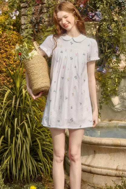 Milky Way Embroidery Linen Shirt Set-Up