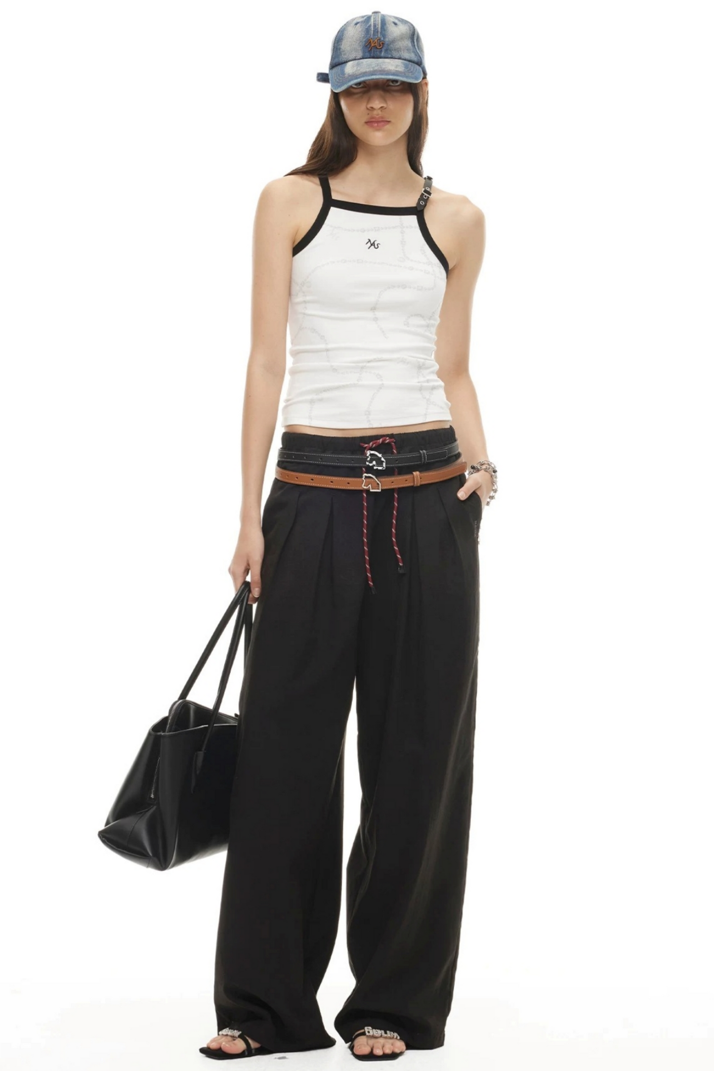 Silky Tencel Pleated Pants