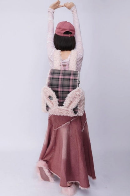 Furry Rabbit Ear Backpack