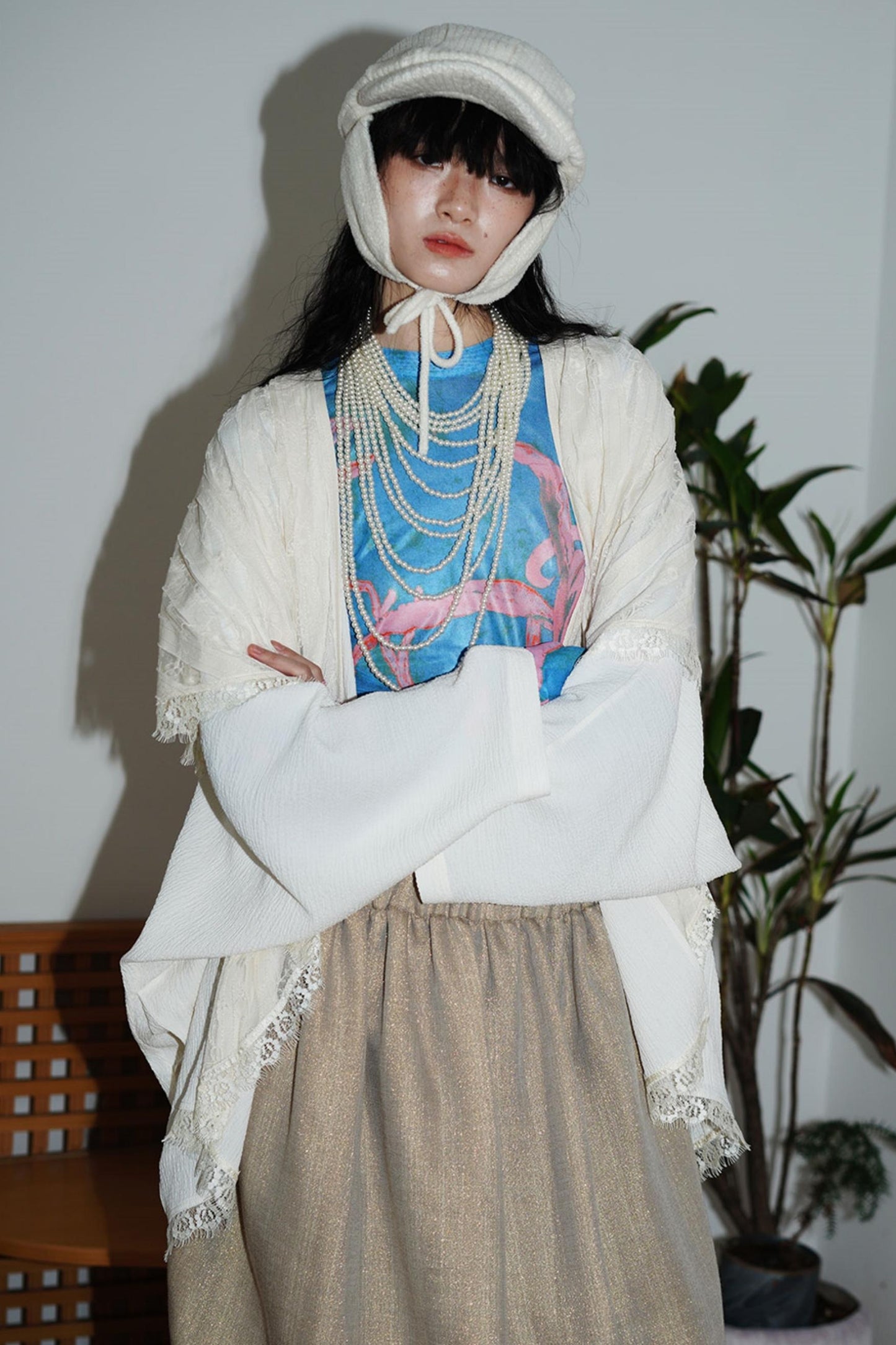 Vintage Paneled Lace Cropped Cardigan Coat