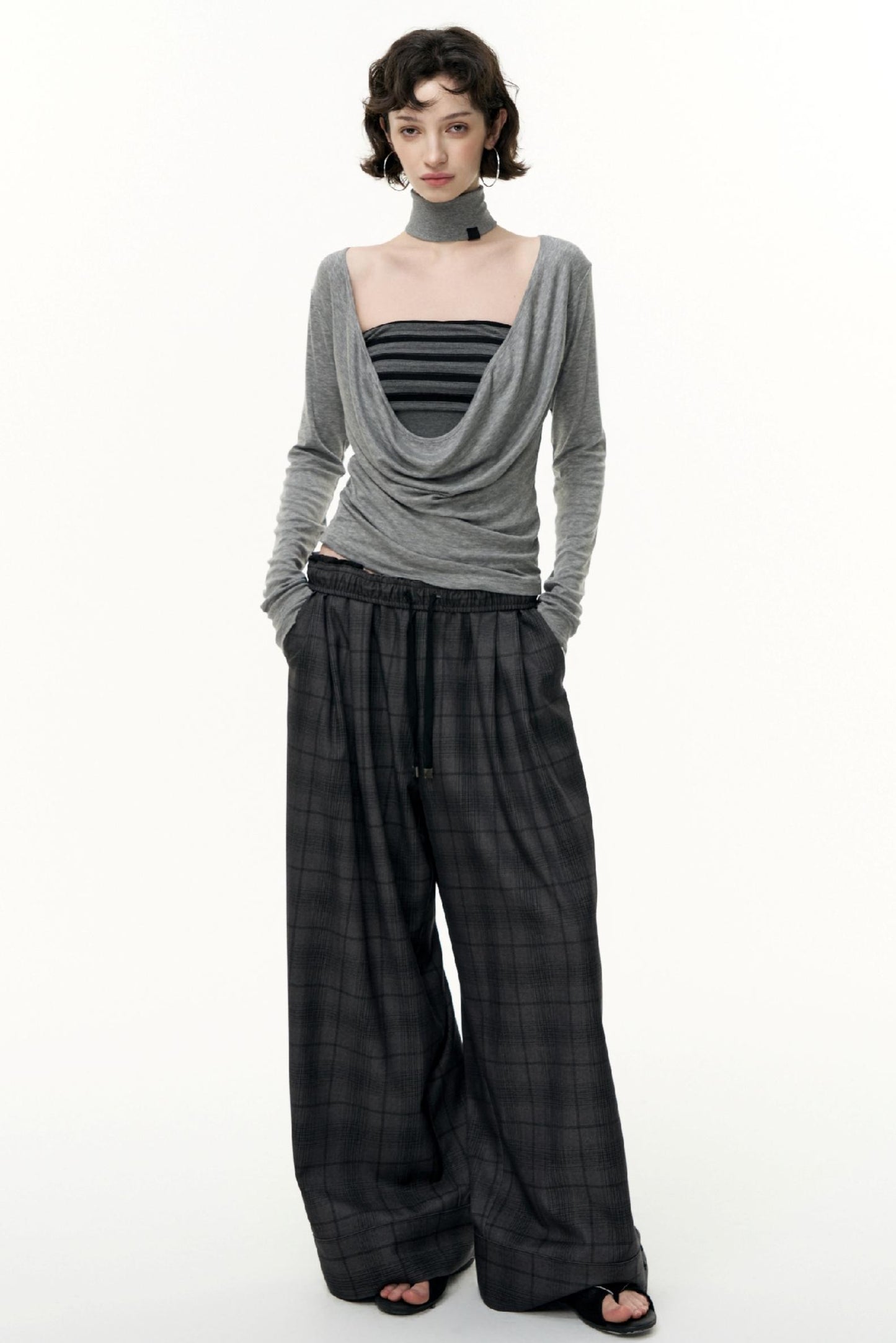 Fantasy Lyocell Collar Long-Sleeved T-Shirt