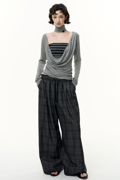 Fantasy Lyocell Collar Long-Sleeved T-Shirt