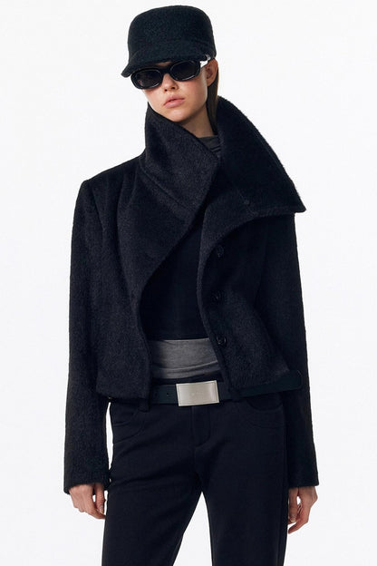 Detachable Fur Wool Coat