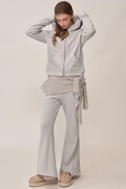 Double-Sided Fleece Hooded Jacket Set-Up