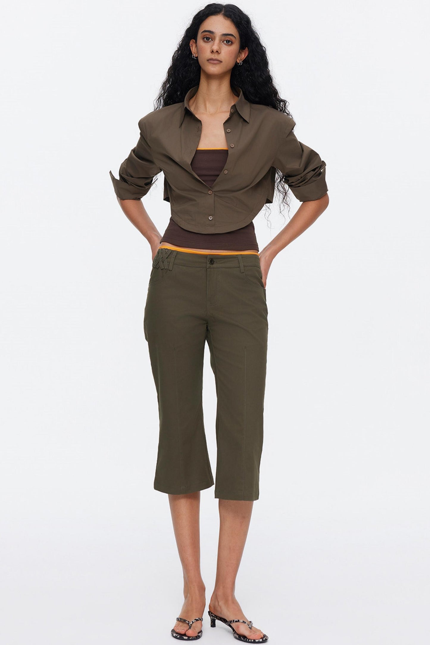 Contrasting Color Oversized Shirt