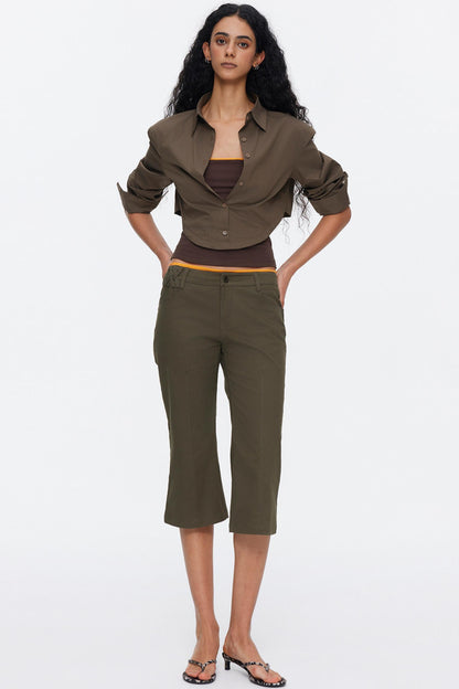 Contrasting Color Oversized Shirt