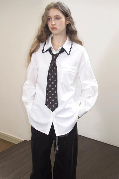 Shell-Edged Corduroy Winter Shirt