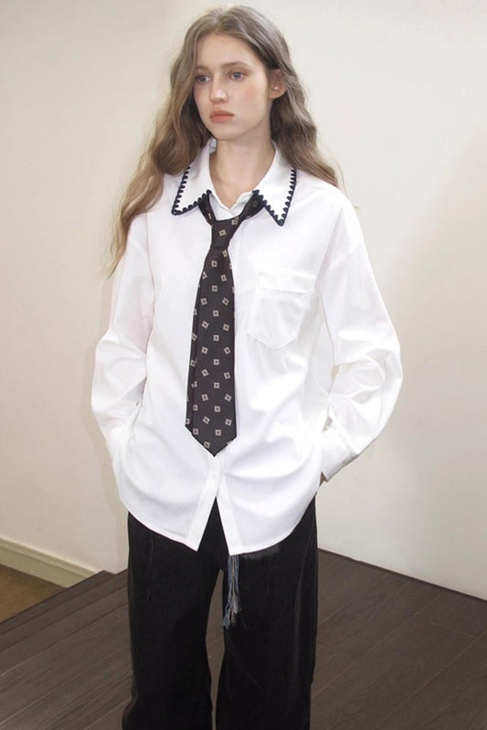 Shell-Edged Corduroy Winter Shirt