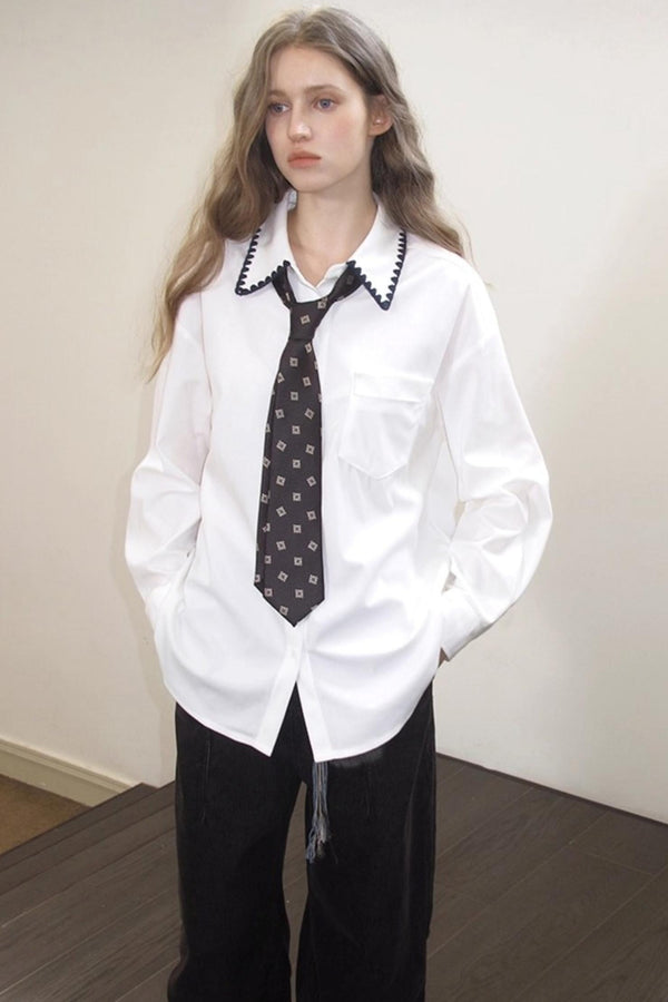 Shell-Edged Corduroy Winter Shirt