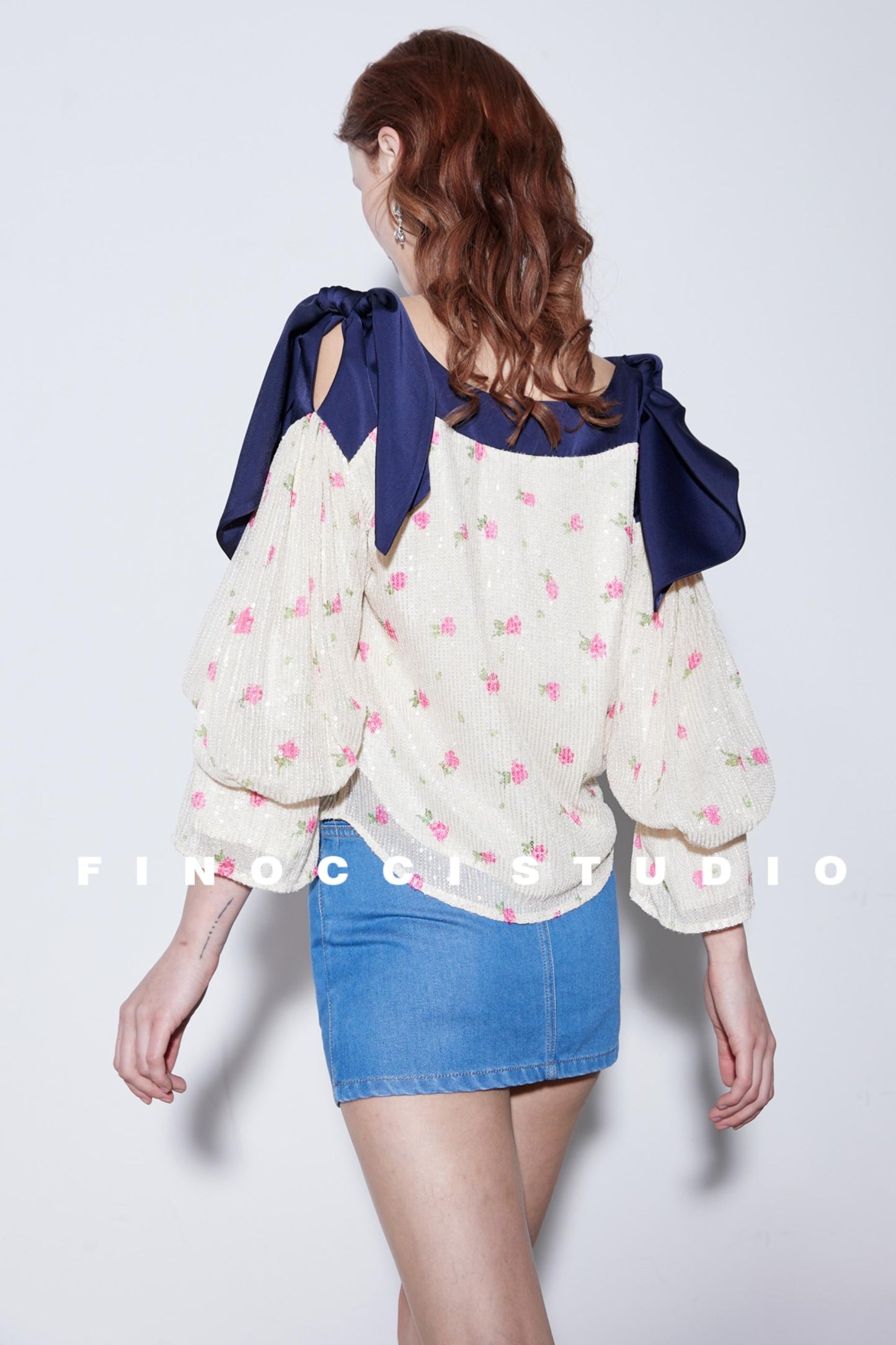 Sequin Rabbit Sleeve Shirt