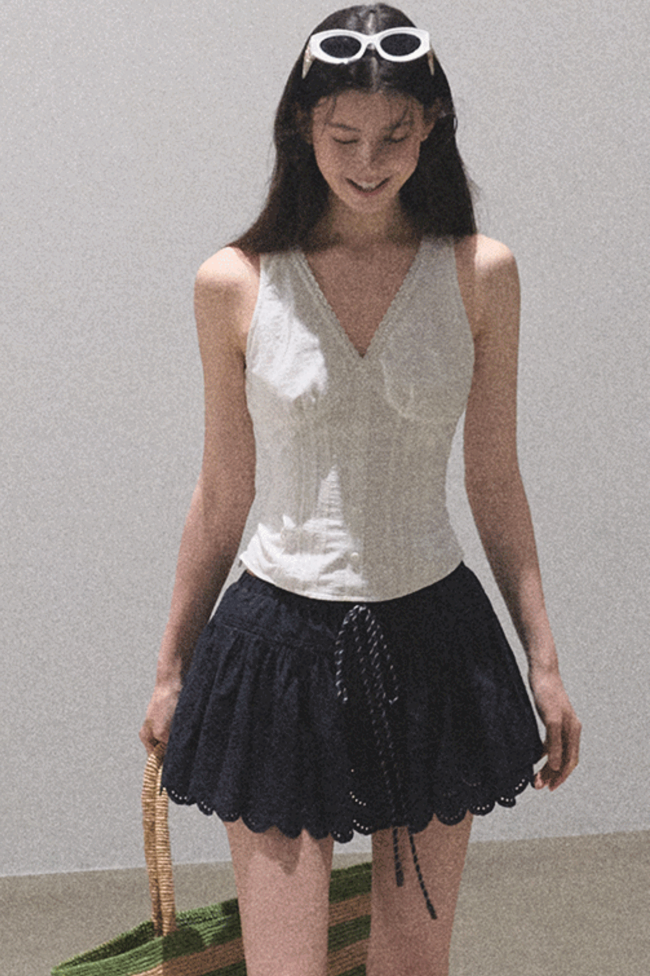 Lime Delight Bohemian Peplum Skirt