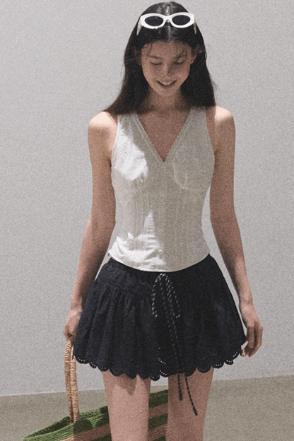 Lime Delight Bohemian Peplum Skirt