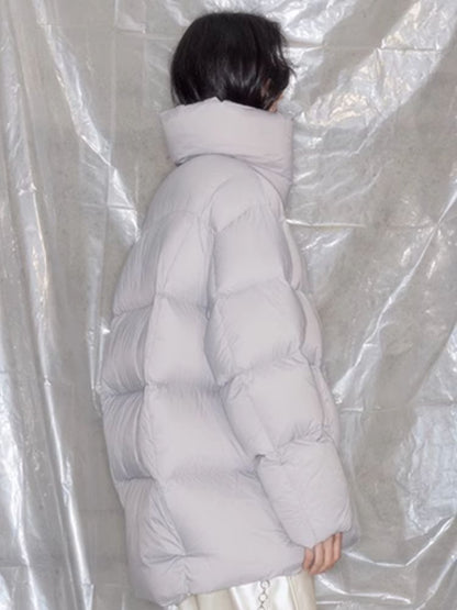 Quilted Standing Collar Light Down Jacket