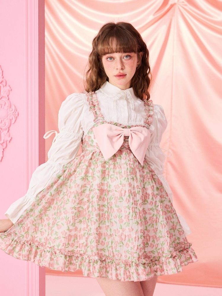 Sweet Princess halter jacquard skirt